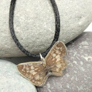 Collar Mariposa Saltarina Común Blanca Cuadriculada 011 H Pscs